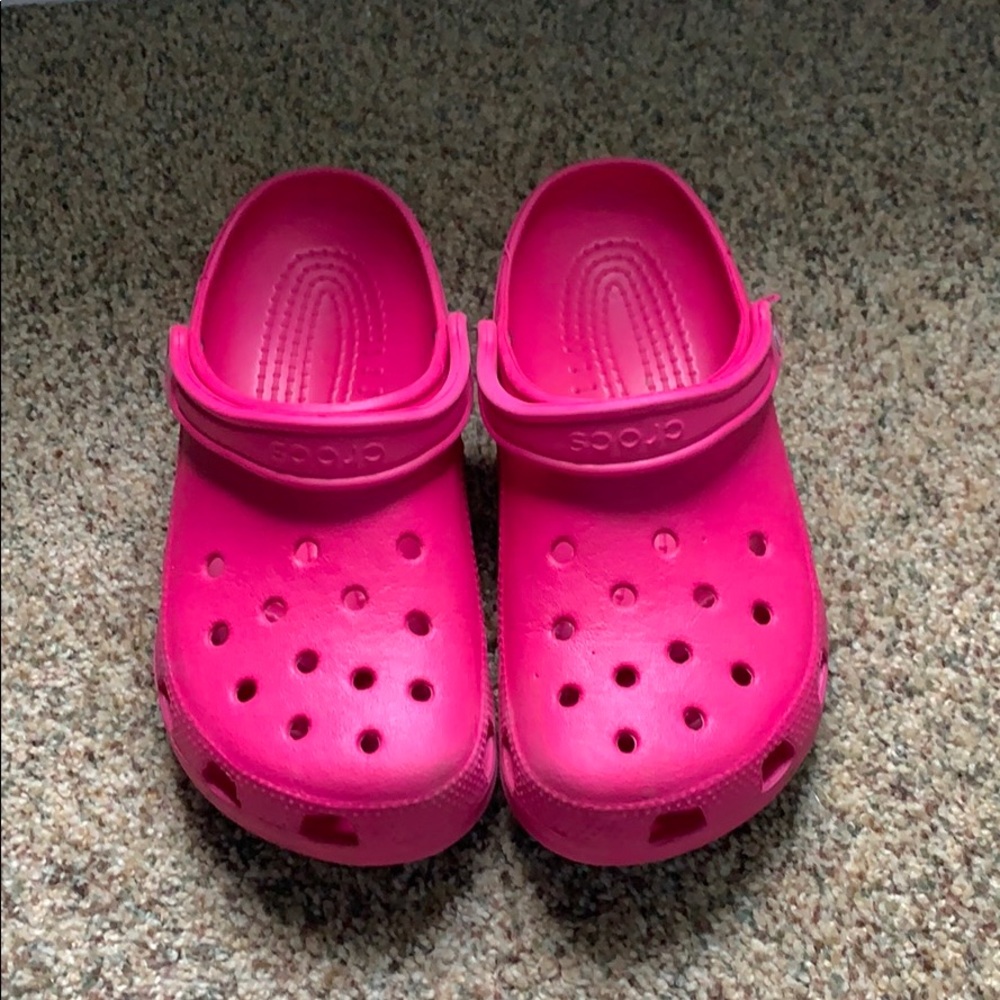 Hot pink crocs